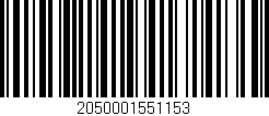 Código de barras (EAN, GTIN, SKU, ISBN): '2050001551153'