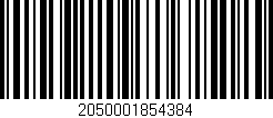 Código de barras (EAN, GTIN, SKU, ISBN): '2050001854384'