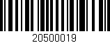 Código de barras (EAN, GTIN, SKU, ISBN): '20500019'