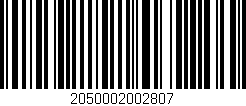 Código de barras (EAN, GTIN, SKU, ISBN): '2050002002807'