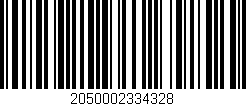 Código de barras (EAN, GTIN, SKU, ISBN): '2050002334328'