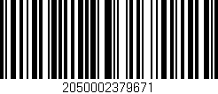 Código de barras (EAN, GTIN, SKU, ISBN): '2050002379671'