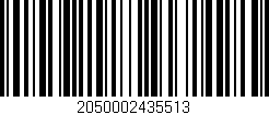 Código de barras (EAN, GTIN, SKU, ISBN): '2050002435513'