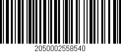 Código de barras (EAN, GTIN, SKU, ISBN): '2050002558540'