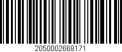 Código de barras (EAN, GTIN, SKU, ISBN): '2050002668171'