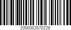 Código de barras (EAN, GTIN, SKU, ISBN): '2050002670228'