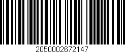 Código de barras (EAN, GTIN, SKU, ISBN): '2050002672147'