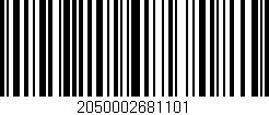 Código de barras (EAN, GTIN, SKU, ISBN): '2050002681101'