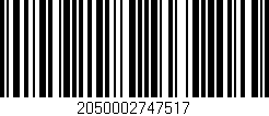Código de barras (EAN, GTIN, SKU, ISBN): '2050002747517'
