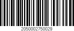 Código de barras (EAN, GTIN, SKU, ISBN): '2050002750029'