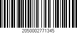 Código de barras (EAN, GTIN, SKU, ISBN): '2050002771345'