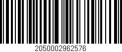 Código de barras (EAN, GTIN, SKU, ISBN): '2050002962576'