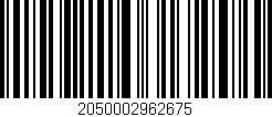Código de barras (EAN, GTIN, SKU, ISBN): '2050002962675'