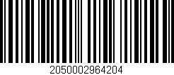 Código de barras (EAN, GTIN, SKU, ISBN): '2050002964204'