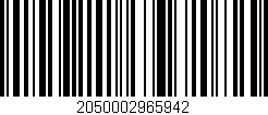 Código de barras (EAN, GTIN, SKU, ISBN): '2050002965942'