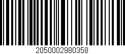 Código de barras (EAN, GTIN, SKU, ISBN): '2050002980358'