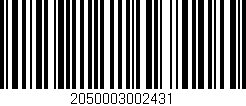 Código de barras (EAN, GTIN, SKU, ISBN): '2050003002431'