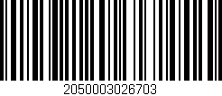 Código de barras (EAN, GTIN, SKU, ISBN): '2050003026703'