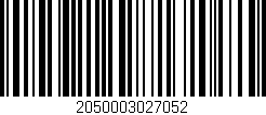 Código de barras (EAN, GTIN, SKU, ISBN): '2050003027052'