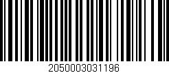 Código de barras (EAN, GTIN, SKU, ISBN): '2050003031196'