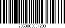 Código de barras (EAN, GTIN, SKU, ISBN): '2050003031233'