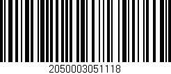 Código de barras (EAN, GTIN, SKU, ISBN): '2050003051118'