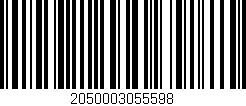 Código de barras (EAN, GTIN, SKU, ISBN): '2050003055598'