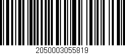 Código de barras (EAN, GTIN, SKU, ISBN): '2050003055819'