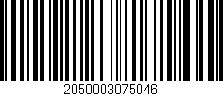 Código de barras (EAN, GTIN, SKU, ISBN): '2050003075046'