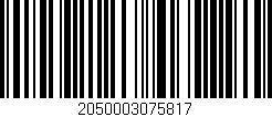 Código de barras (EAN, GTIN, SKU, ISBN): '2050003075817'