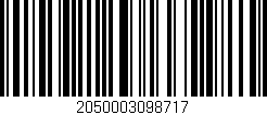 Código de barras (EAN, GTIN, SKU, ISBN): '2050003098717'