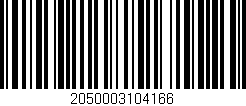 Código de barras (EAN, GTIN, SKU, ISBN): '2050003104166'