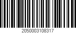 Código de barras (EAN, GTIN, SKU, ISBN): '2050003108317'
