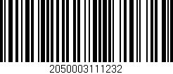 Código de barras (EAN, GTIN, SKU, ISBN): '2050003111232'