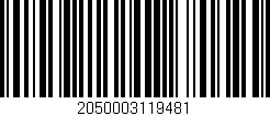 Código de barras (EAN, GTIN, SKU, ISBN): '2050003119481'