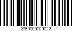 Código de barras (EAN, GTIN, SKU, ISBN): '2050003209922'