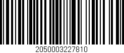 Código de barras (EAN, GTIN, SKU, ISBN): '2050003227810'