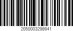 Código de barras (EAN, GTIN, SKU, ISBN): '2050003298841'