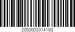 Código de barras (EAN, GTIN, SKU, ISBN): '2050003314169'