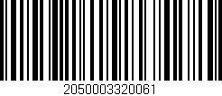 Código de barras (EAN, GTIN, SKU, ISBN): '2050003320061'