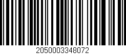 Código de barras (EAN, GTIN, SKU, ISBN): '2050003348072'