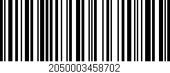 Código de barras (EAN, GTIN, SKU, ISBN): '2050003458702'
