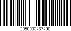 Código de barras (EAN, GTIN, SKU, ISBN): '2050003467438'