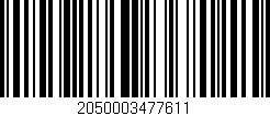 Código de barras (EAN, GTIN, SKU, ISBN): '2050003477611'