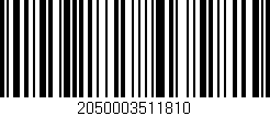 Código de barras (EAN, GTIN, SKU, ISBN): '2050003511810'