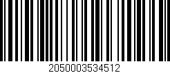 Código de barras (EAN, GTIN, SKU, ISBN): '2050003534512'