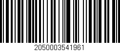 Código de barras (EAN, GTIN, SKU, ISBN): '2050003541961'