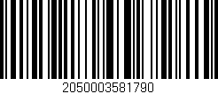Código de barras (EAN, GTIN, SKU, ISBN): '2050003581790'