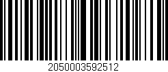 Código de barras (EAN, GTIN, SKU, ISBN): '2050003592512'