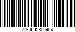 Código de barras (EAN, GTIN, SKU, ISBN): '2050003600484'